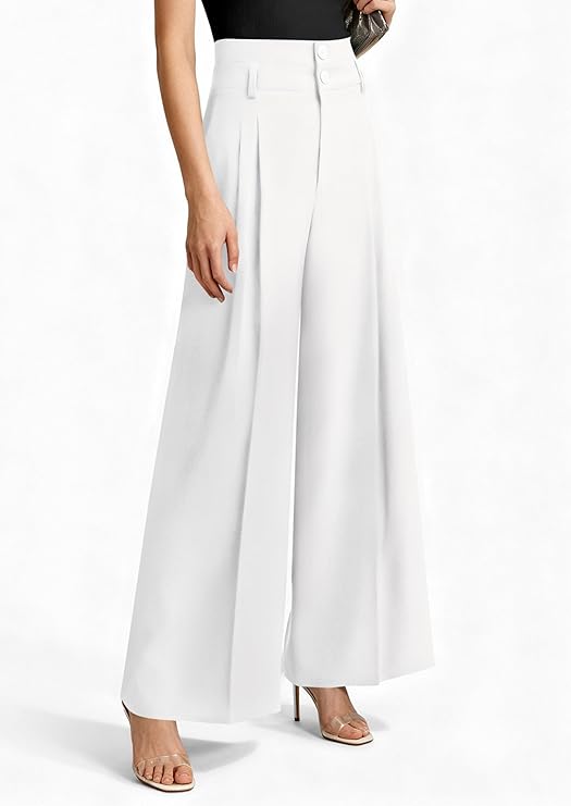 High Waist Pleated Trousers