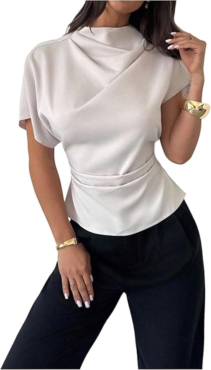 Mock Neck Blouse